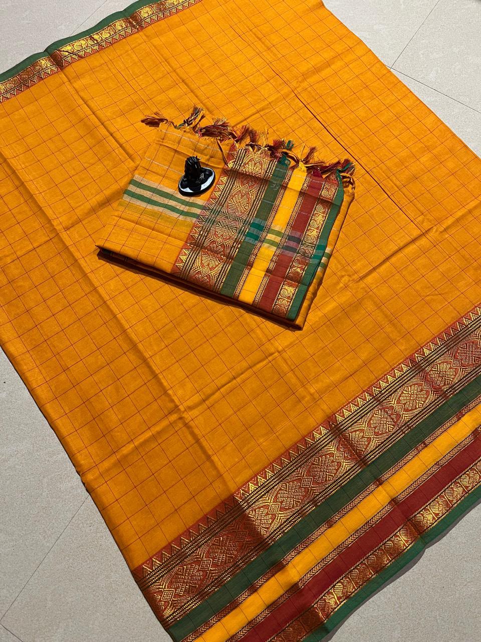 NARAYANAPET 2Pc (ANARKALI )SET-SUNSET YELLOW